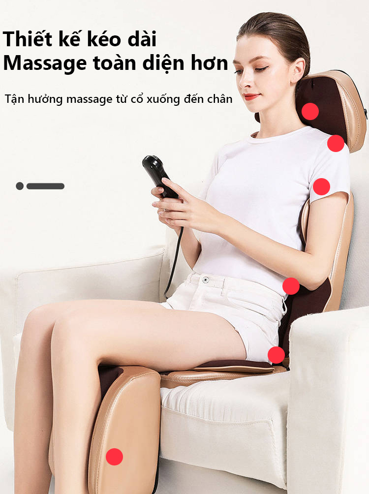 Đệm . Ghế Massage aYosun JG – T800 ( Chính Hãng ) Lưng , cổ gáy , mông , chân