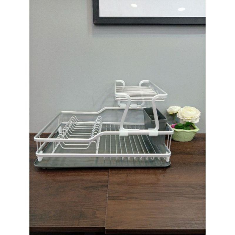 Kệ Bát Đĩa 2 Tầng Bằng Nhôm Cao Cấp LDR207GRY