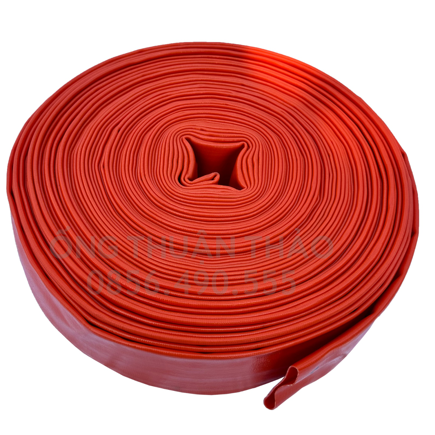 Ống nhựa, ống bạt vàng cam phi 76mm cuộn 20M - Ống bạt mềm cốt dù THUẬN THUẬN THẢO