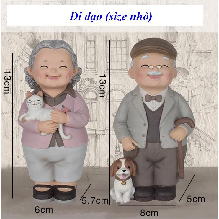 Tượng trang trí ông bà anh ĐI DẠO mẫu mới