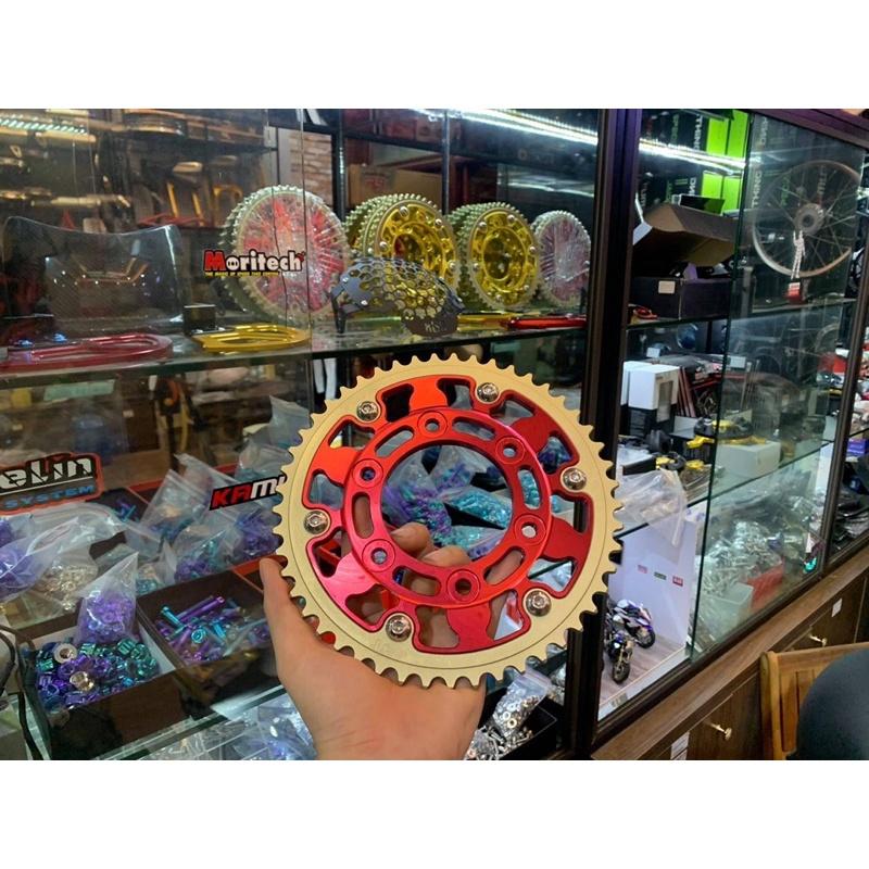 Nhông CNC Cao cấp 7075 dành cho Yamaha R15V3, XSR,MT15. Thông số: 15/49 Siêu đẹp, bền và nhẹ xe.