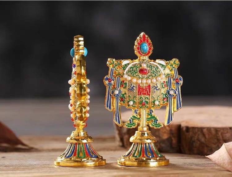 Bộ Thờ 8 cát tường cao 9cm- sơn vàng KH18685