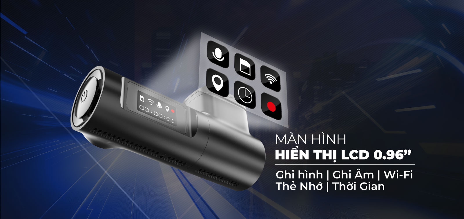 Camera VIETMAP TS-C9P GHI HÌNH 2K, HỖ TRỢ GPS, MÀN HÌNH 0.96 - HÀNG CHÍNH HÃNG