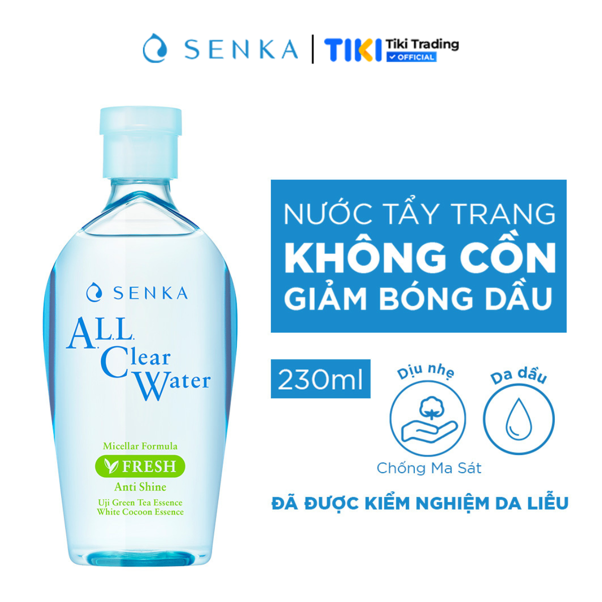 Nước tẩy trang sạch thoáng Senka A.L.L.Clear Water Fresh 230ml