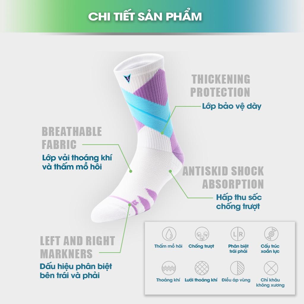 Tất Thể Thao Cao Cổ Veidoorn Chính Hãng Chơi Bóng Rổ, Bóng Chuyền, Bóng Đá VT008