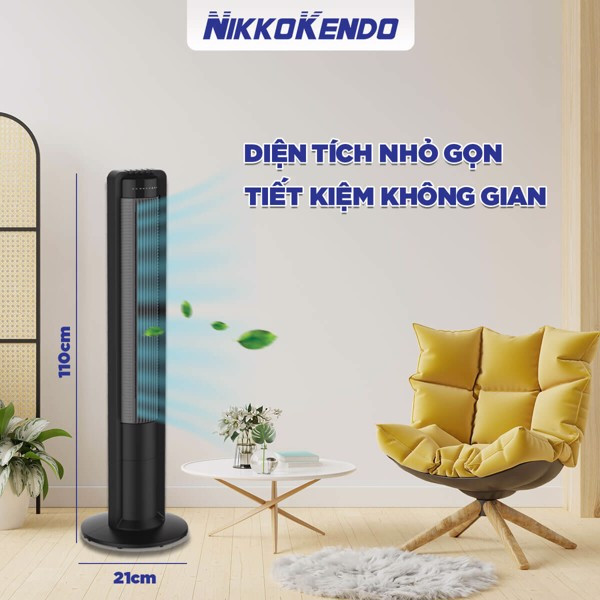 Quạt tháp không cánh màu đen Nikkokendo X01A công nghệ Nhật Bản - Hàng chính hãng