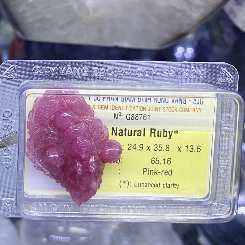 Rông Đoạt Châu Đá Ruby Kiểm Định Tự Nhiên Phong Thuỷ