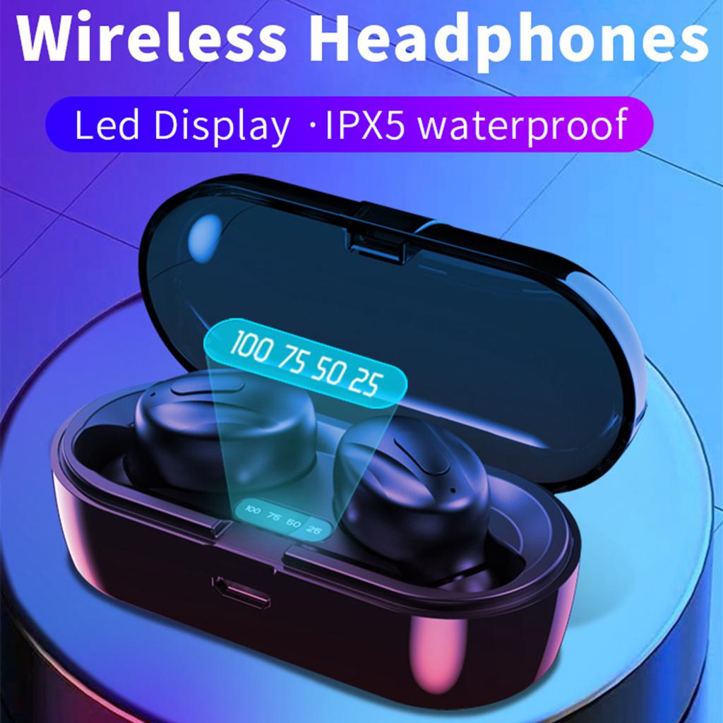 Wireless Earbuds Bluetooth 5.0 with Charging Case Waterproof TWS Stereo Noise Cancelling Headphones in Ear Built in Mic Headset
