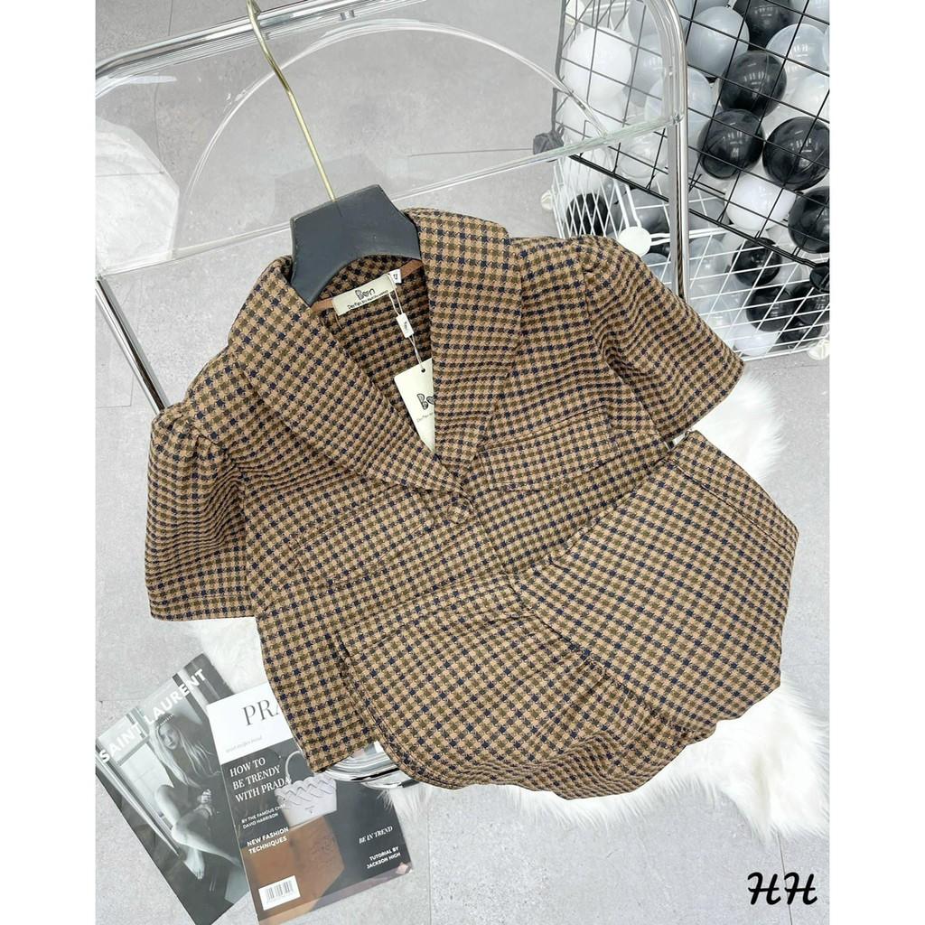 Set Áo Vest Croptop Mix Chân Váy Xòe Đuôi Cá - Bộ Zic Zac Sexy