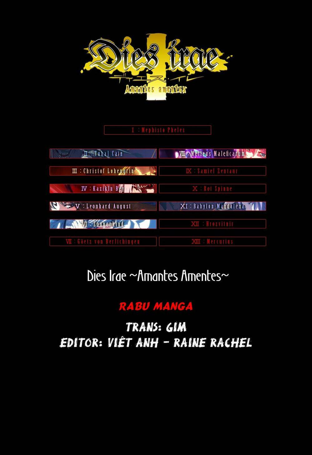 dies irae amantes amentes chapter 3 30