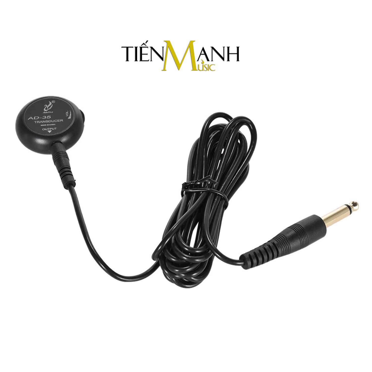 Pickup Nhạc cụ đa dụng Piezo Adeline AD-35 - Bộ thu âm thanh dùng cho Đàn Guitar, Ukulele, Violin, Kalimba Và các loại nhạc cụ khác AD35 - Kèm Móng Gẩy DreamMaker