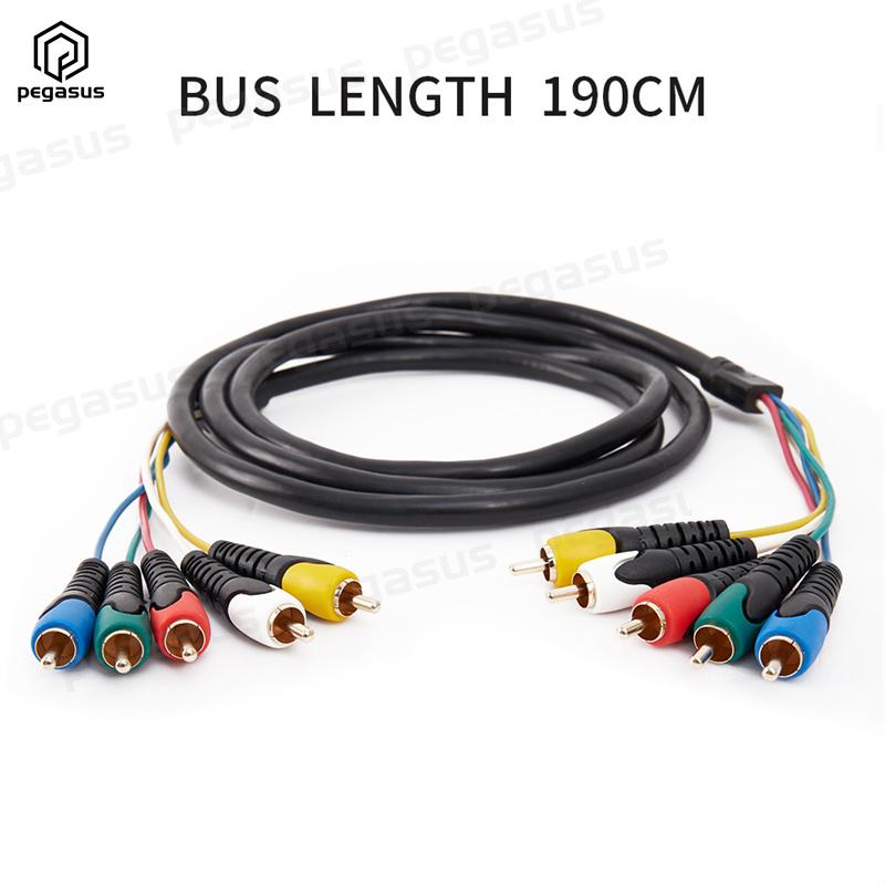 Cáp âm thanh và video đầu mạ vàng 5 Cáp mở rộng âm thanh và video Lotus 5RCA Male / 5RCA Male 1,8m Màu sắc: Đen
