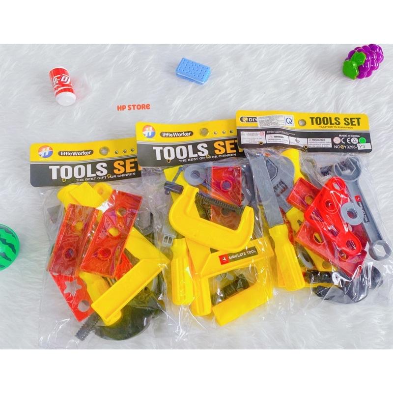 Bộ Sửa Chữa Kìm, Búa, Tua Vít 15 Dụng Cụ Vàng TOOLS SET, Bé Làm Kỹ Sư Đồ Chơi Bé Trai