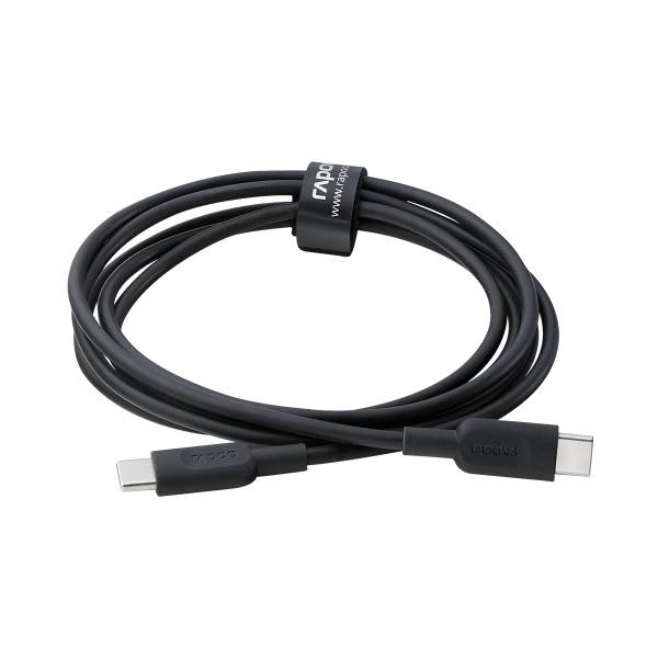 Dây Cáp Sạc Nhanh USB Type C to Type C Dài 1.5M Chuyên Sạc Macbook, Laptop, Smartphone Rapoo PD60 - Hàng Chính Hãng