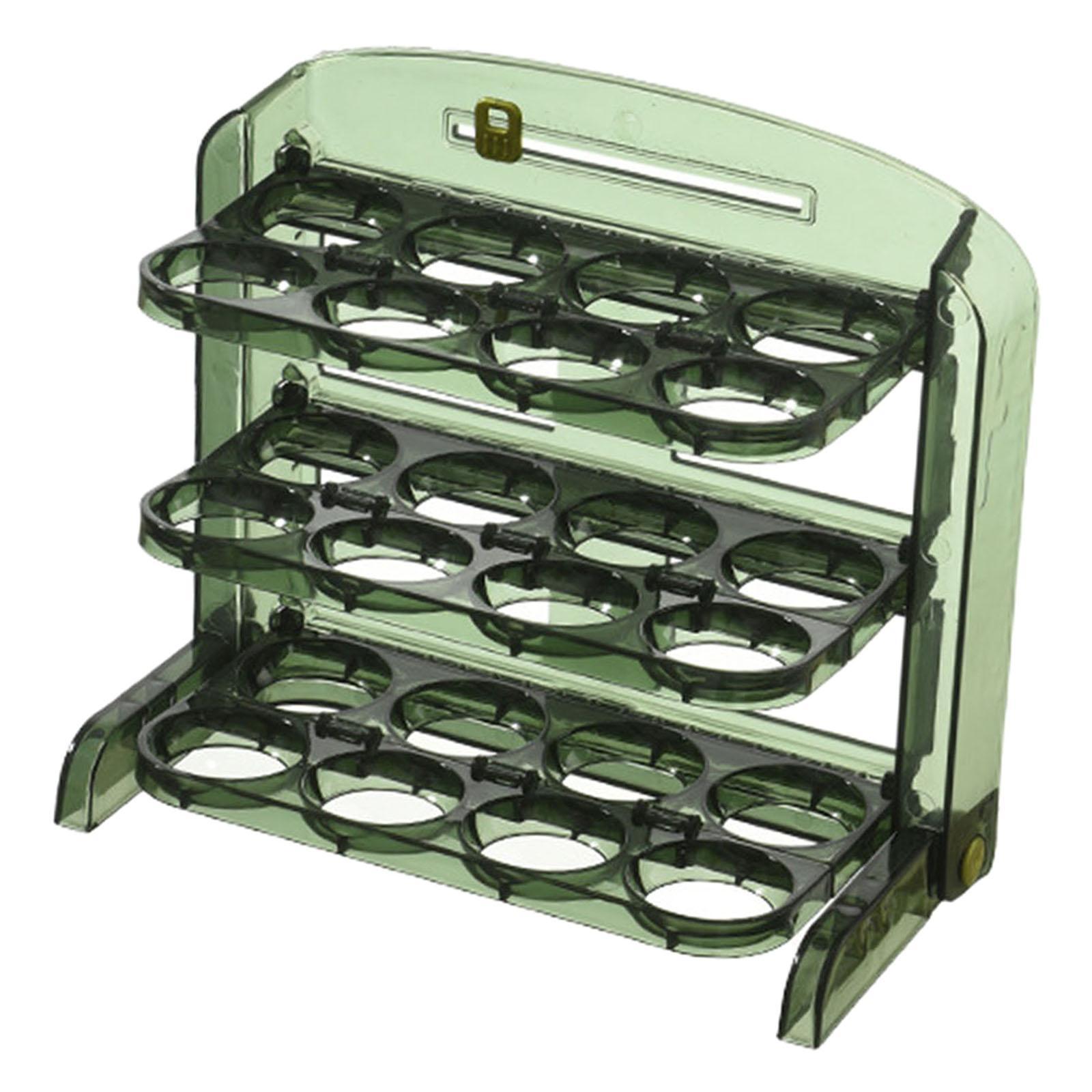 Creative overturn Egg Box Three Layers Stackable Organizer Bin for Freezer
