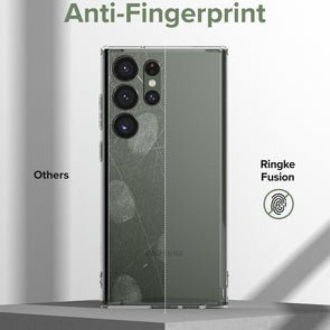 Ốp Lưng Case Dành Cho Samsung Galaxy S23 Ultra, Ringke Fusion Matte, Trong Suốt, Lưng Nhám, Chống Vân Tay - Hàng Chính Hãng