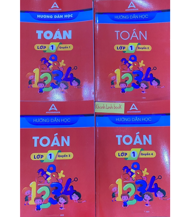 Sách - Combo 4 cuốn Hướng dẫn học toán lớp 1