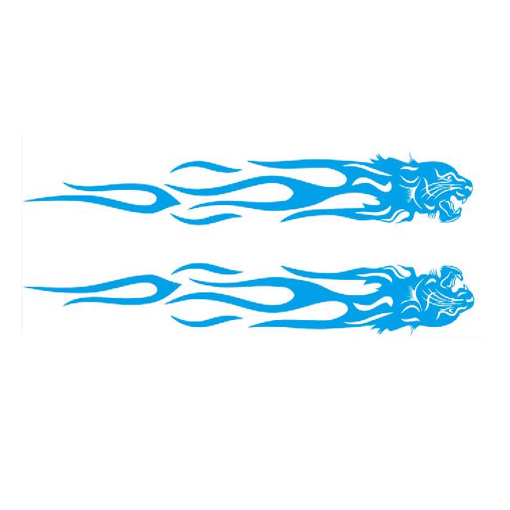 Pair Waterproof Car Body Side Truck Decal Vinyl Flame Graphics Racing Stripes Sticker Universal