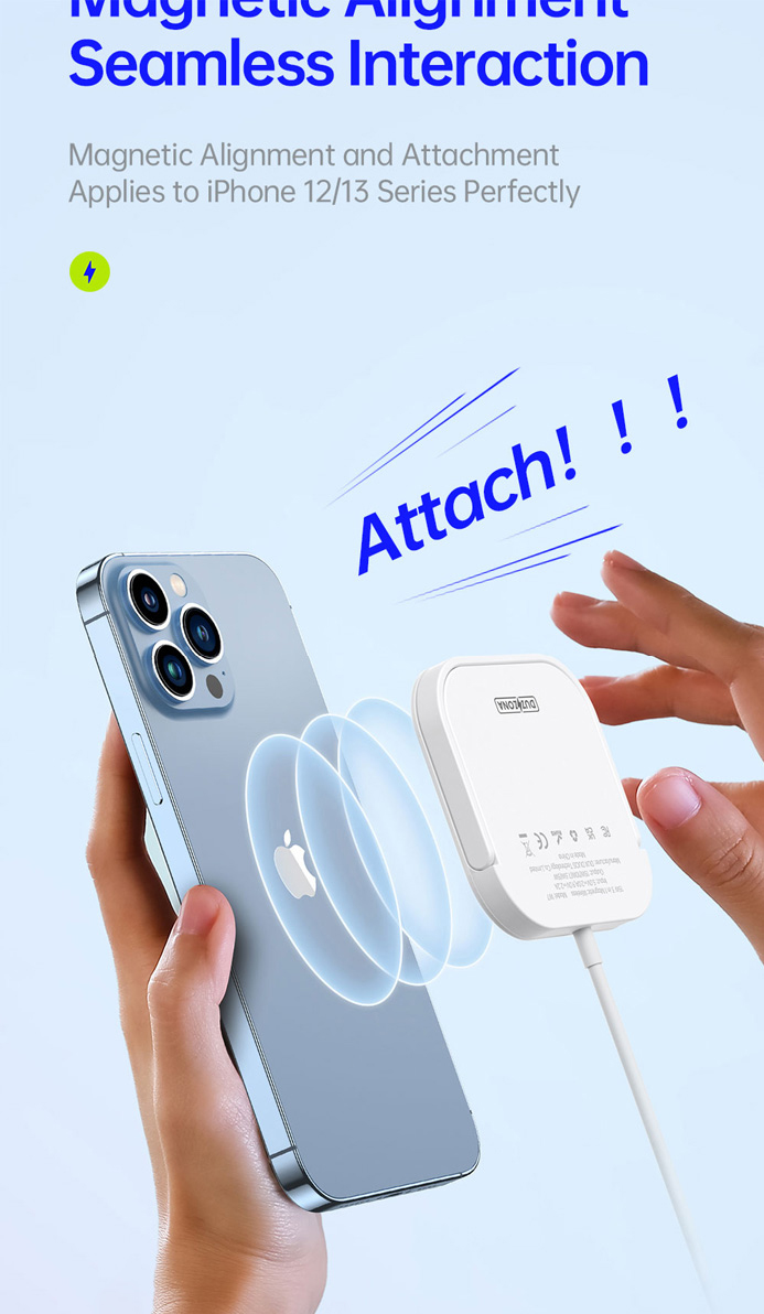 Duzzona W7 sạc Magnetic 3 in 1 cho iPhone/Androids/Apple Watch/AirPods - Hàng Chính Hãng