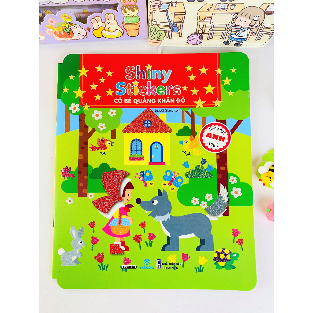 Sách - Bộ 4 cuốn Shiny Stickers - Song ngữ Anh Việt