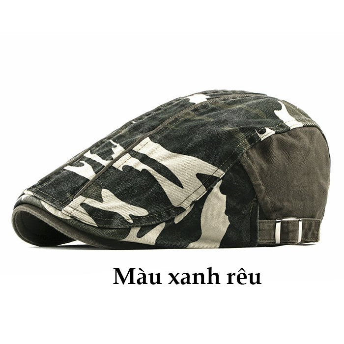 Mũ nồi, nón beret rằn ri cá tính vải cotton cao cấp cho nam và nữ