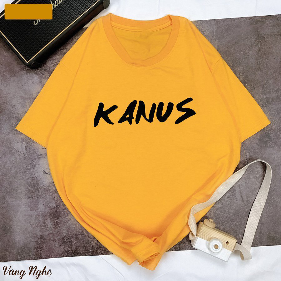 Áo Thun Nữ Màu Xanh Rêu In Chữ KANUS
