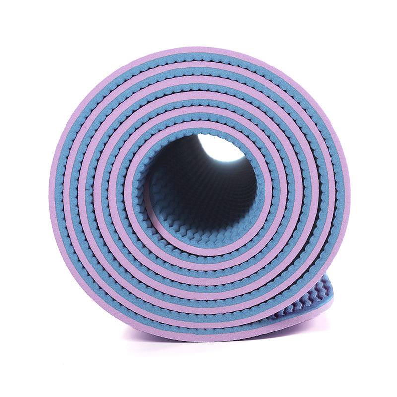 Thảm Tập Yoga TPE 2 Lớp 6mm, Thảm Mềm Mại, Thấm Hút Mồ Hôi, Chống Trơn Trượt