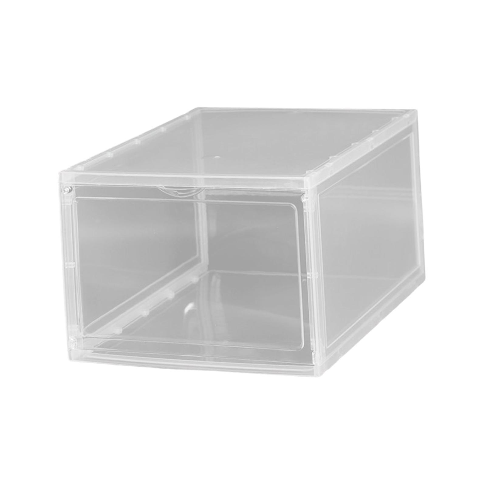 Shoe Box Stackable Shoe Bins Display Case Shoe Container for Closet