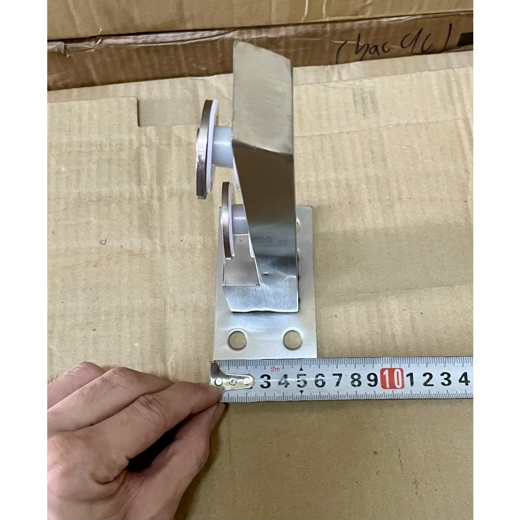 Chân kẹp kính hộp 20*40 cho lan can kính - Trụ inox lan can kính cường lực