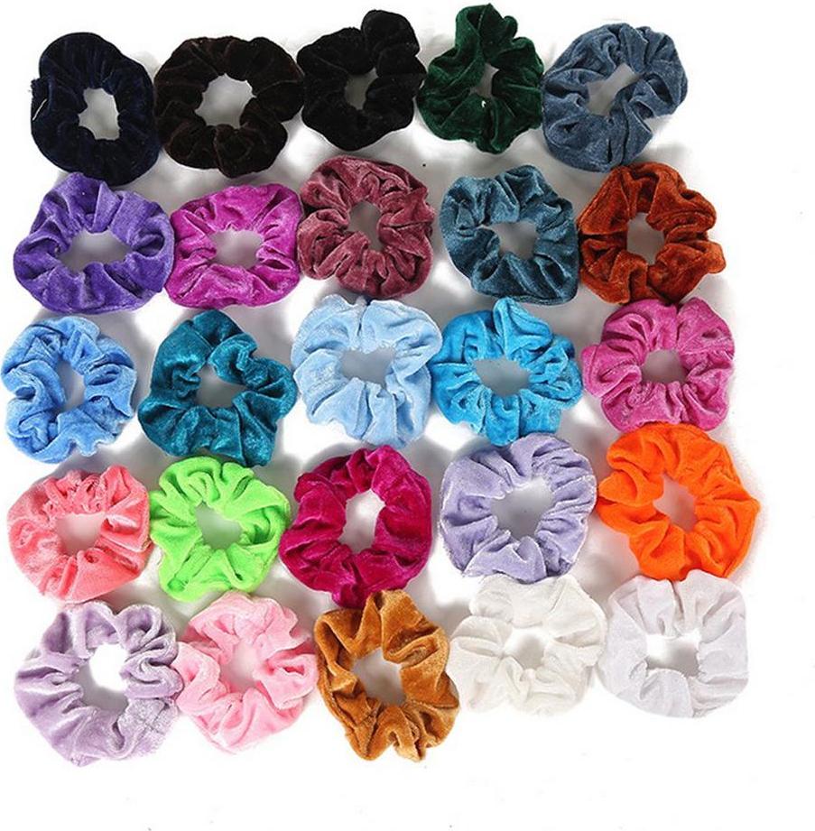 50 Miếng Tóc Scrunchies Thun Nhung Tóc Scrunchy Dây Buộc Tóc Dây