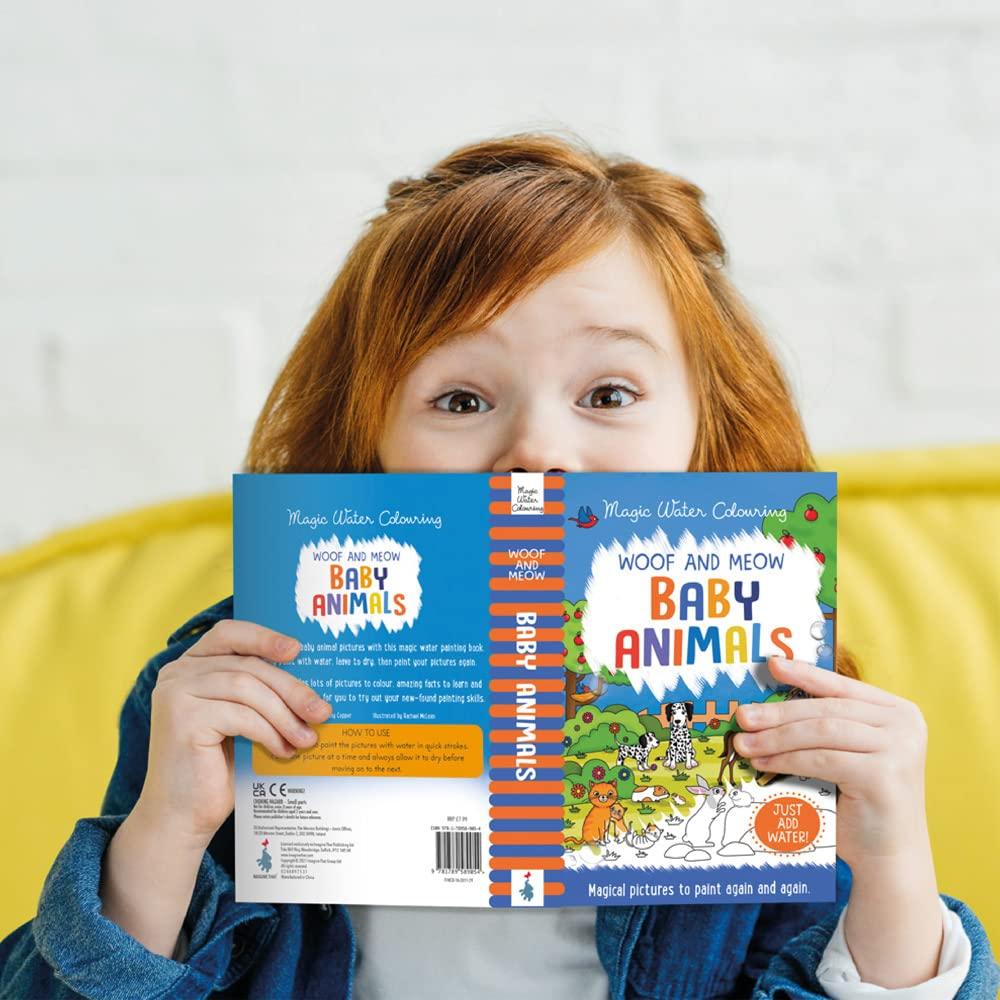 Sách ngoại văn: Woof And Meow - Baby Animals (Magic Water Colouring)