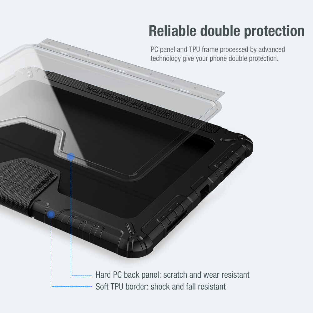 Bao da dành cho iPad Pro 11 inch (2021) M1 có nắp bảo vệ camera Nillkin Bumper Leather -  Hàng chính hãng