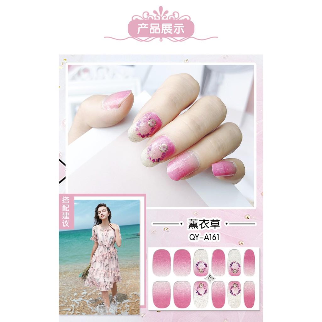 20 Miếng dán móng tay nail nhũ theo phong cách thời trang N07