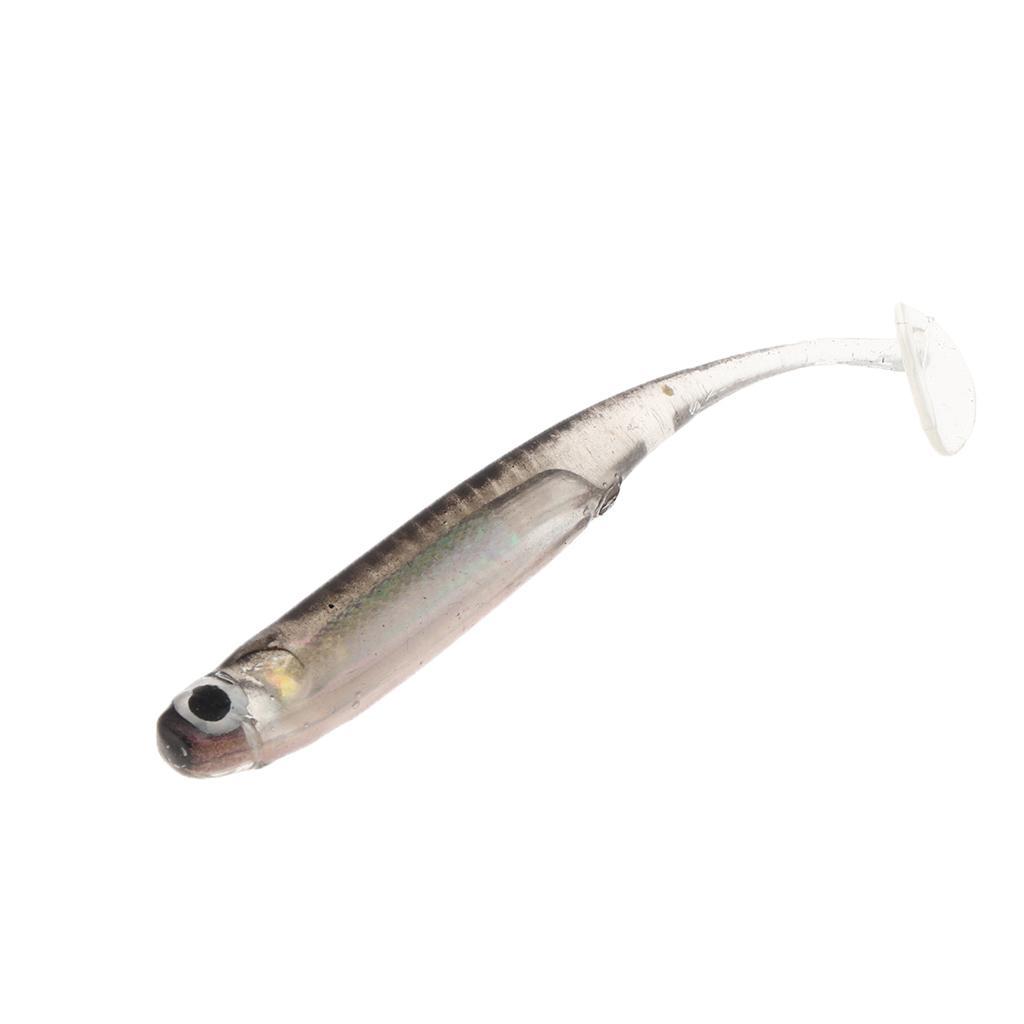 Soft Fishing Lure With Paddle T Tail Bait Shad Minnow Paddle Swimbaits
