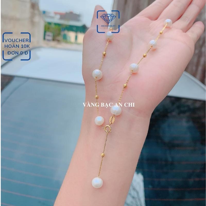 Dây chuyền bạc mạ vàng mix trai ngọt bi bạc cute sang chảnh, trang sức Anchi jewelry