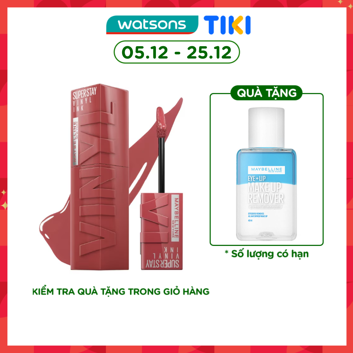 Son Kem Bóng Maybelline Super Stay Vinyl Ink 4.2Ml - .115 Peppy Nâu Đào