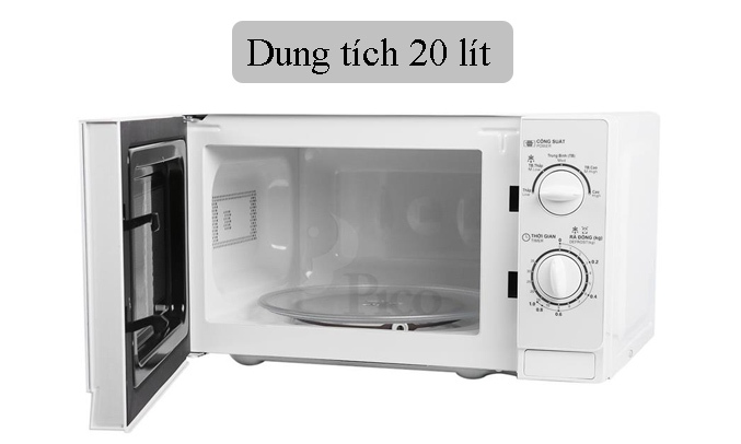 Lò vi sóng Sharp 20 Lít R-201VN-W dung tích lớn. phù hợp cho gia đình có từ 4-5 người