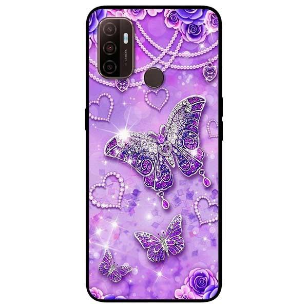 Ốp lưng dành cho Oppo A53 - A93  - mẫu Bướm Hoa Xanh