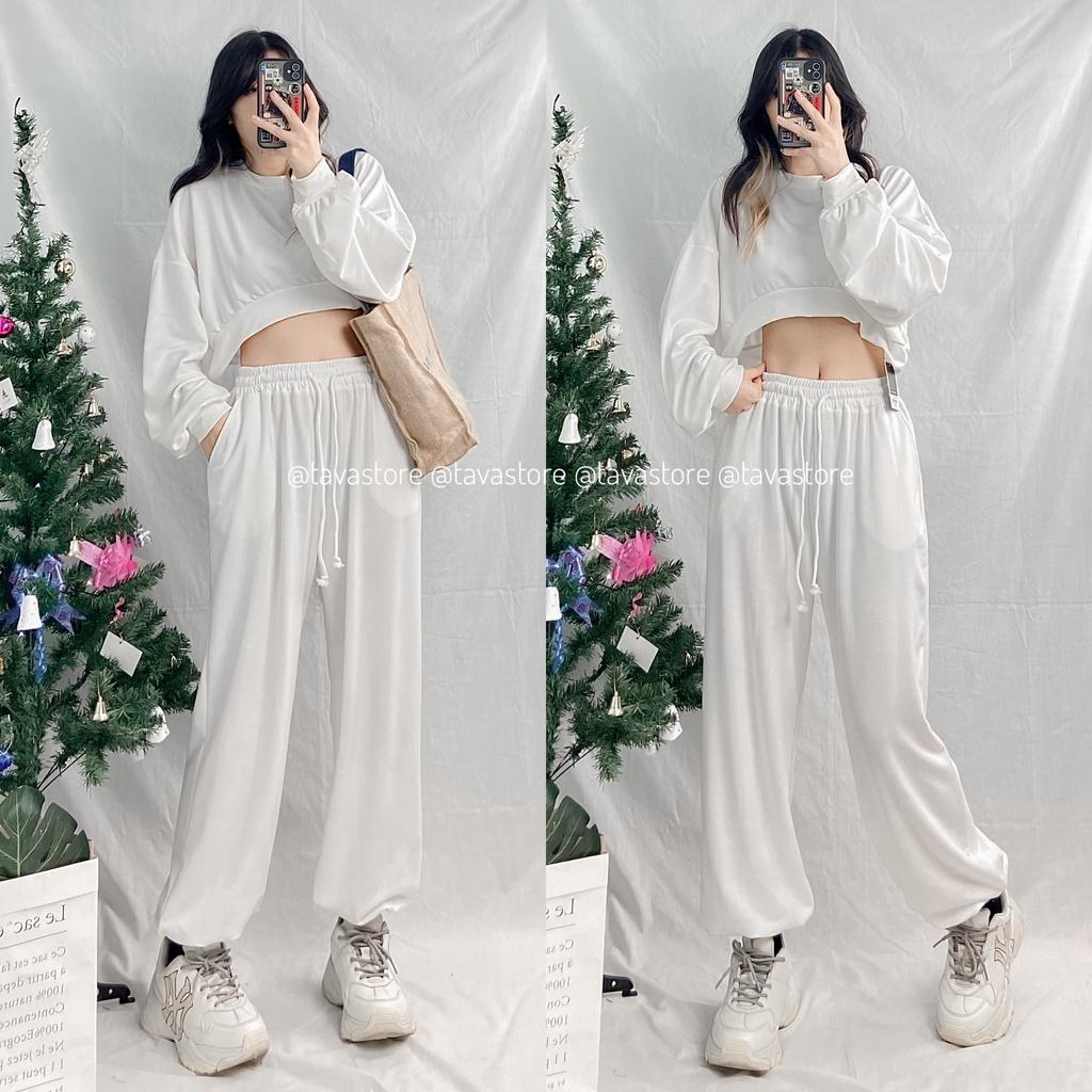 Set croptop quần jogger 2M