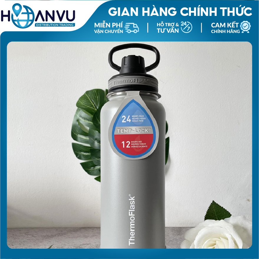 Bình Giữ Nhiệt Thép không Gỉ ThermoFlask Leakproof Spout Lid 4 màu (1.2L)