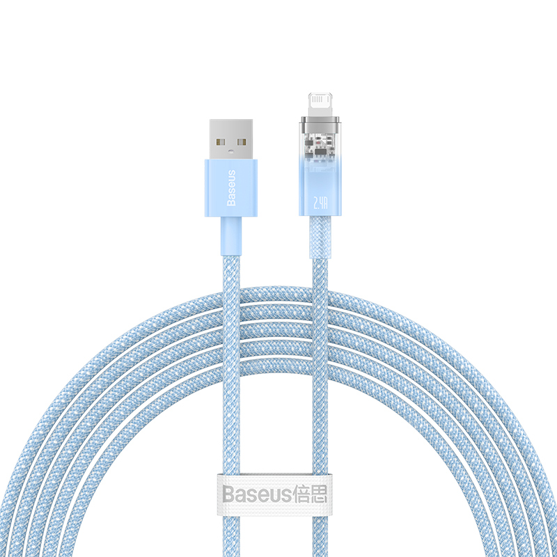 Cáp Sạc Nhanh USB to iP Baseus Explorer Series Fast Charging Cable with Smart Temperature Control (Hàng chính hãng)