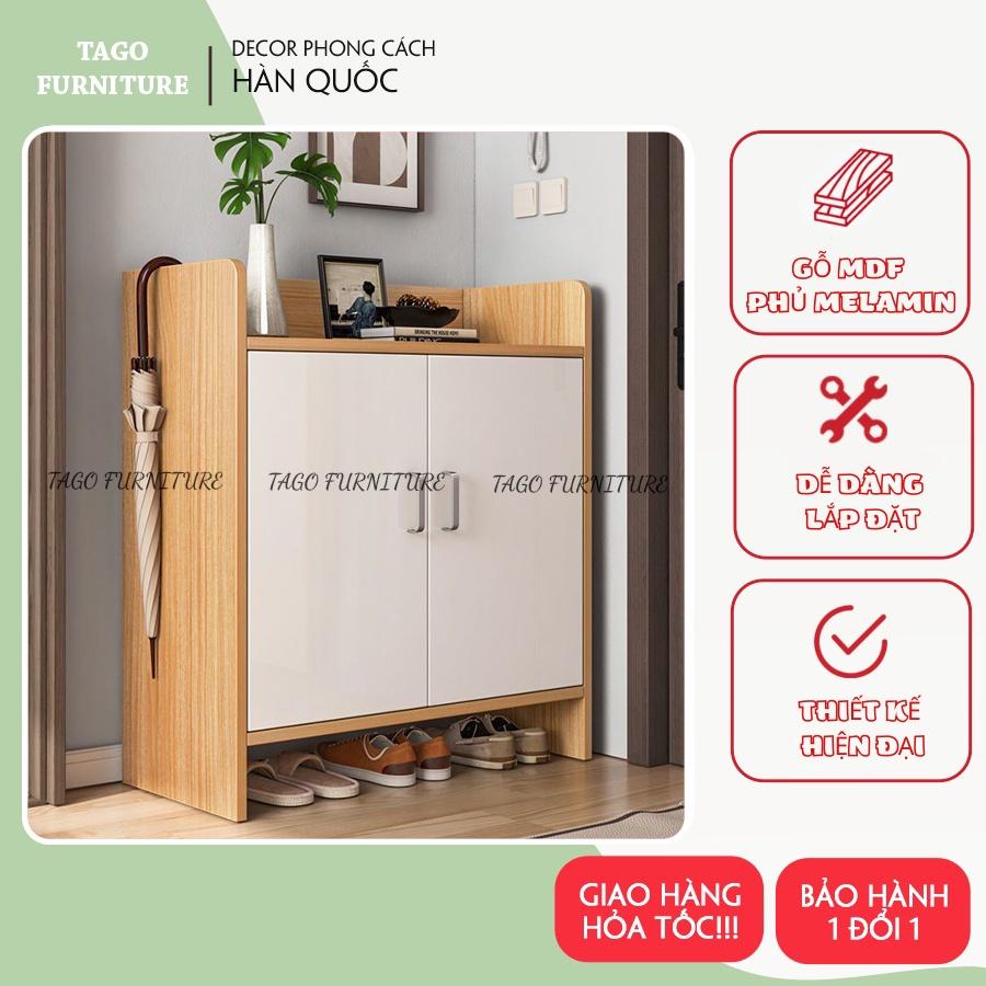 Tủ Để Giày Thông Minh Gỗ MDF Cao Cấp Đa Năng 3 Ngăn Có Hộc Để Đồ, Cánh Tủ Che Bụi Hiện Đại ND10