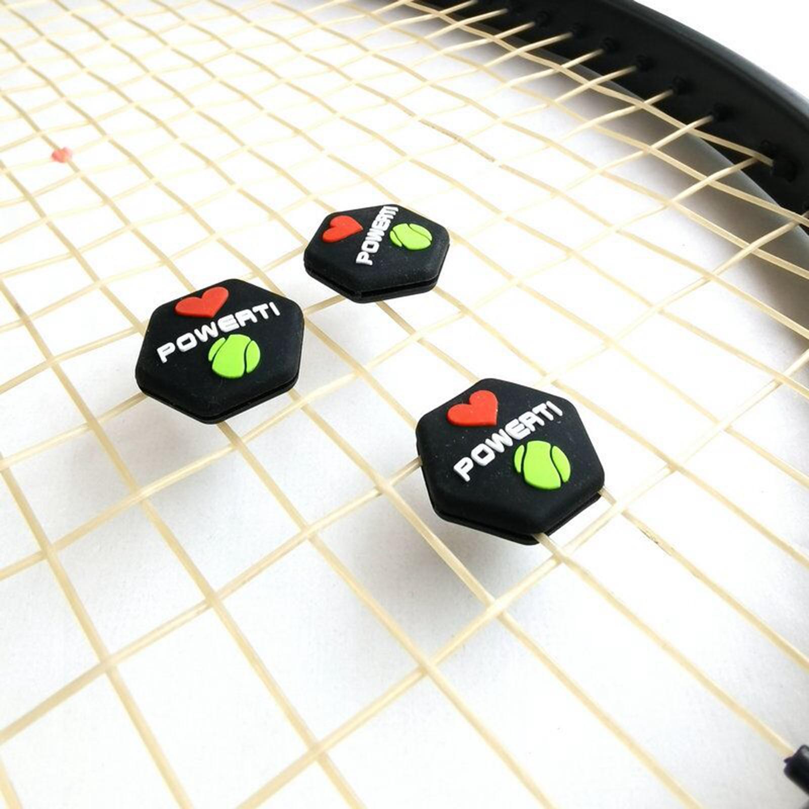 3 Pieces Tennis Racquet Vibration Stoppers Silicone Shock Absorption Shock Absorbers Tennis Racket Vibration Dampeners for Reduce Vibration