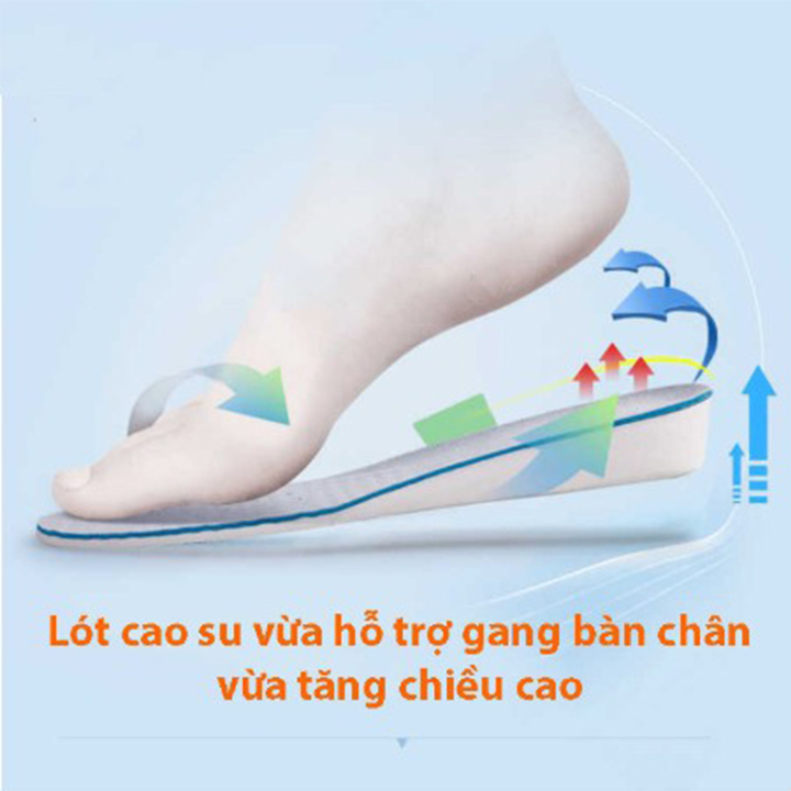 Cặp Lót Giày Độn Đế Tăng Chiều Cao Nam Nữ Xốp Siêu Nhẹ EVA Tăng 1.5cm 2.5cm 3.5cm - Độn Lót Giầy Nâng Chiều Cao Siêu Đàn Hồi