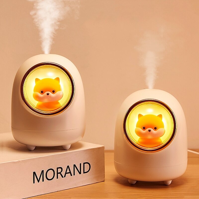 Máy PHUN SƯƠNG tạo ẩm tích hợp ĐÈN NGỦ không dây SPEVI, Pin sạc USB 1200MAH dùng cho Ôtô, decor phòng ngủ, làm việc, trang trí, style dễ thương, hiện đại - Hàng Chính Hãng