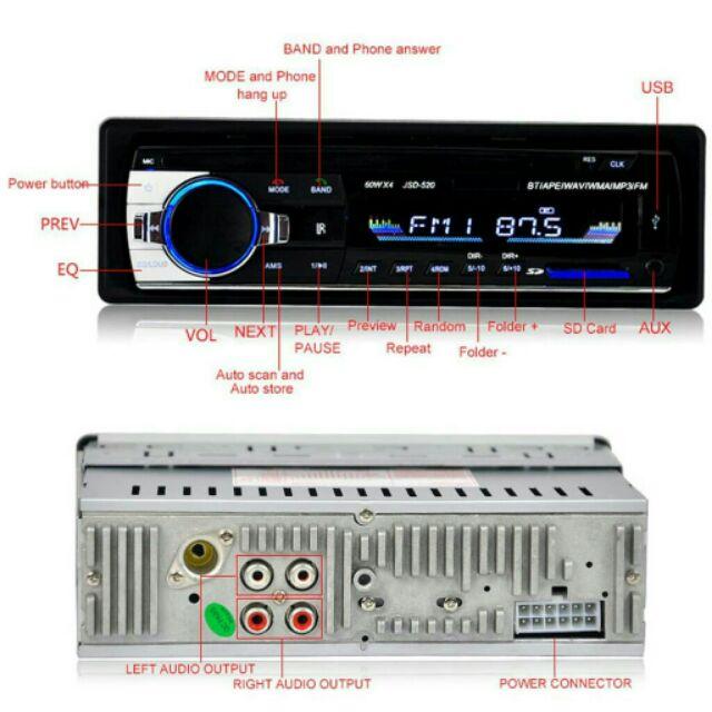 Đầu MP3 Bluetooth Đa Năng Lắp Được Cho Mọi Xe Ô Tô