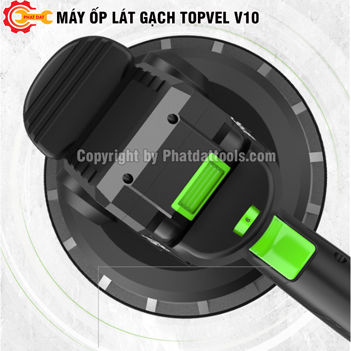 Máy Ốp Lát Gạch TOPVEL V10 - Pin Khủng 21V - Đế Hít D180 - Bảo Hành 6 Tháng