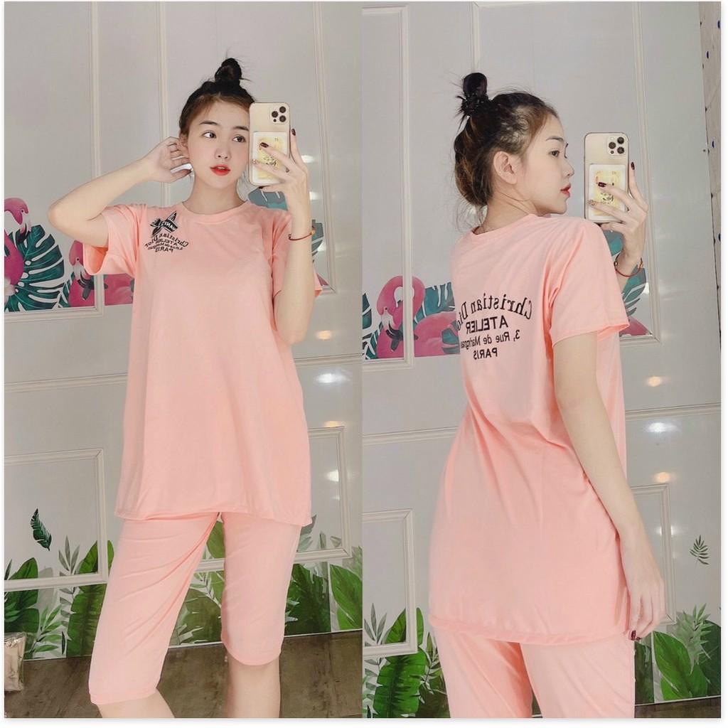 SET ĐỒ BỘ THUN NỮ,THIẾT KẾ HỌA TIẾT XINH XẮN,CHẤT LIỆU VÃI CO GIẢN 4C THỜI TRANG KME.STORE