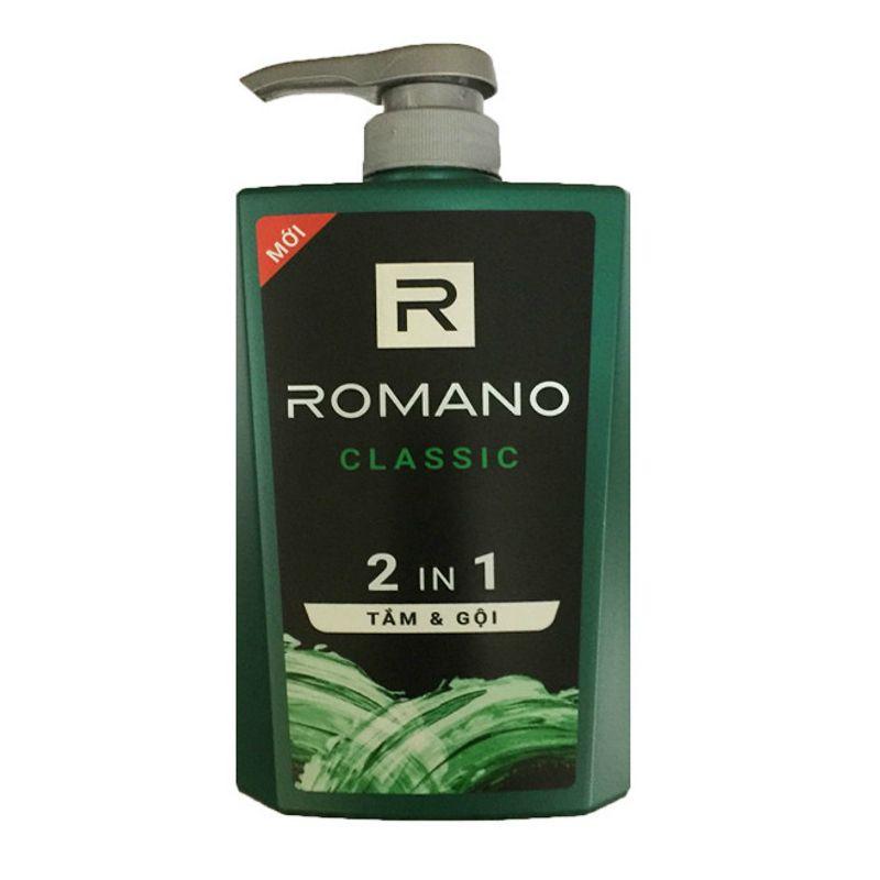 Dầu tắm gội ROMANO 2in1 Classic 650g chai – 8935212811477