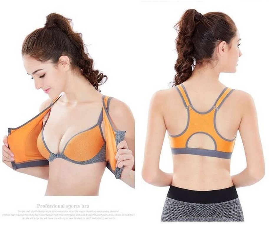 2021 2 Lớp Dây Kéo Phía Trước Áo Ngực Thể Thao Nữ Tập Thể Dục Yoga Bra Tập Hợp Mà Không Vòng Thép Chống Sốc Chạy Thể Thao áo Ngực